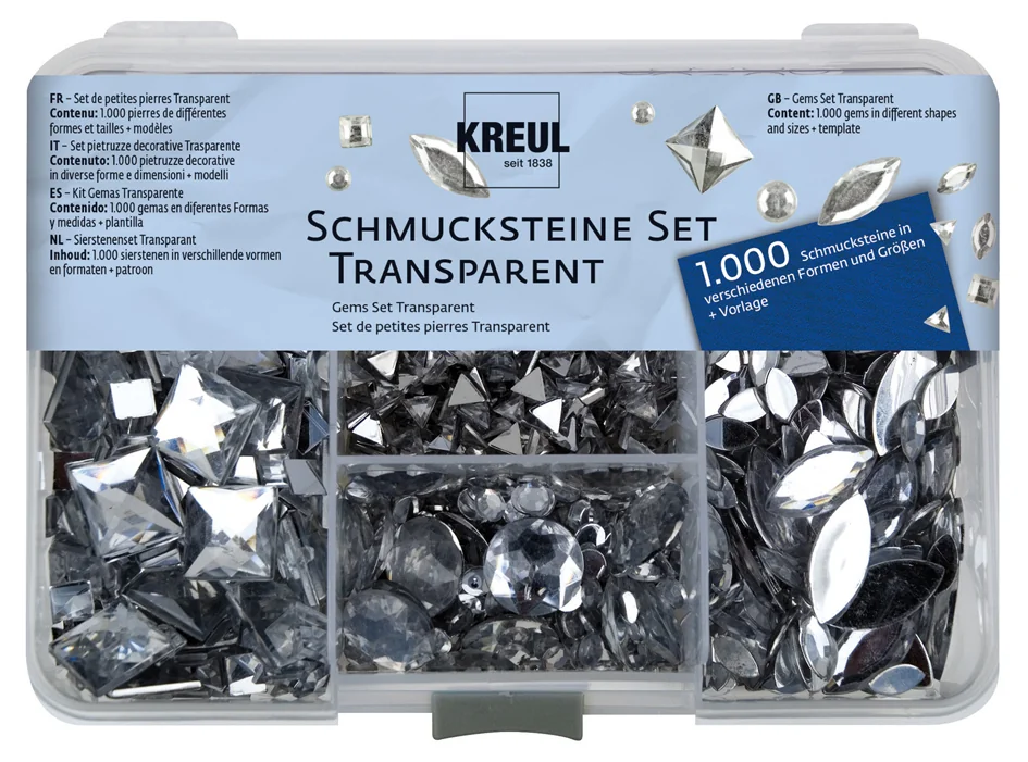 KREUL Set de pierres décoratives 'Transparent' - OEM 49640