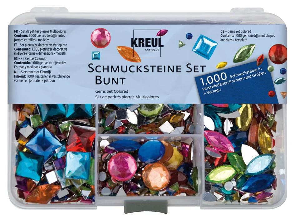KREUL Set de pierres décoratives 'Multicolore' - OEM 49641
