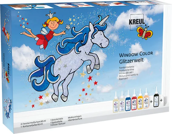 KREUL Window Color, kit monde pailleté - OEM 42844