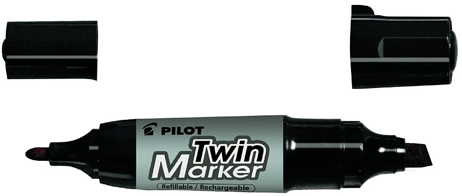 PILOT Marqueur permanent Twin Marker Jumbo, noir - OEM 324550