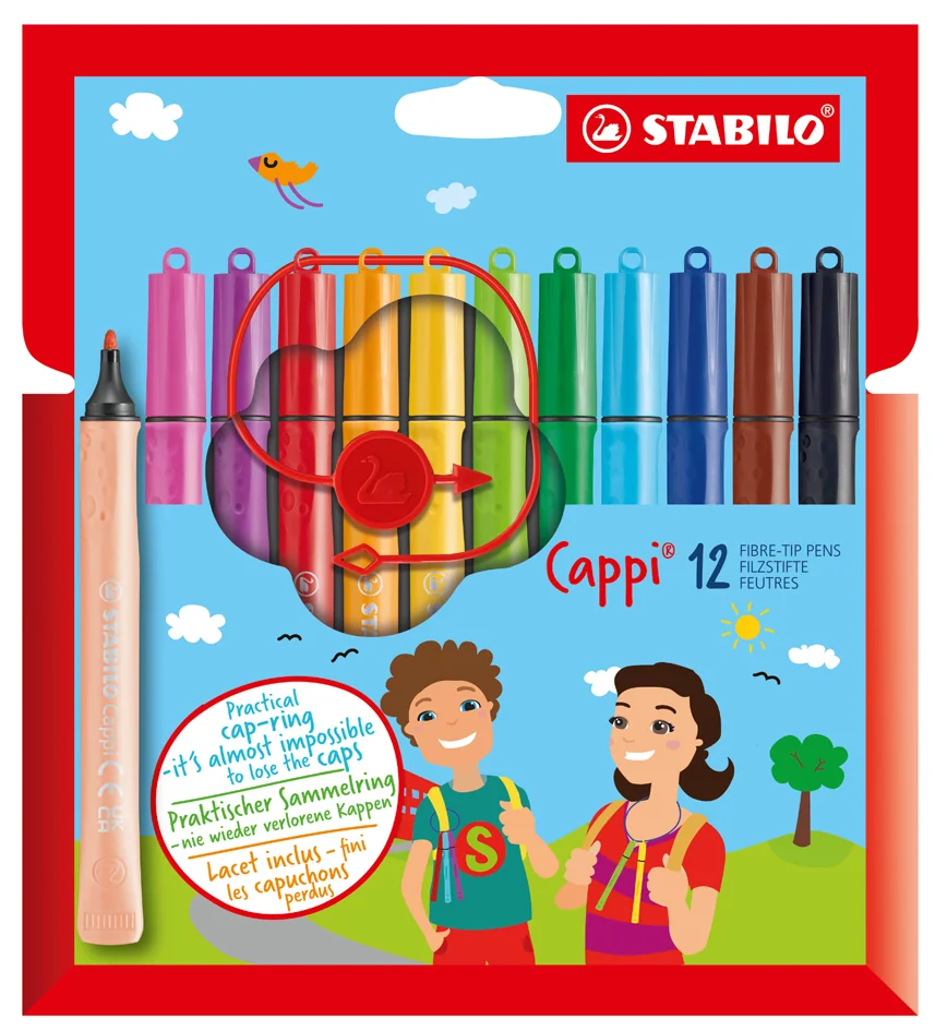 STABILO Feutre Cappi, étui en carton de 12 - OEM 168/12-4