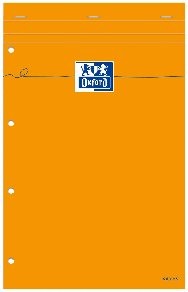 Oxford Bloc-notes, 210 x 315, quadrillé, 80 feuilles, orange - OEM 100106283