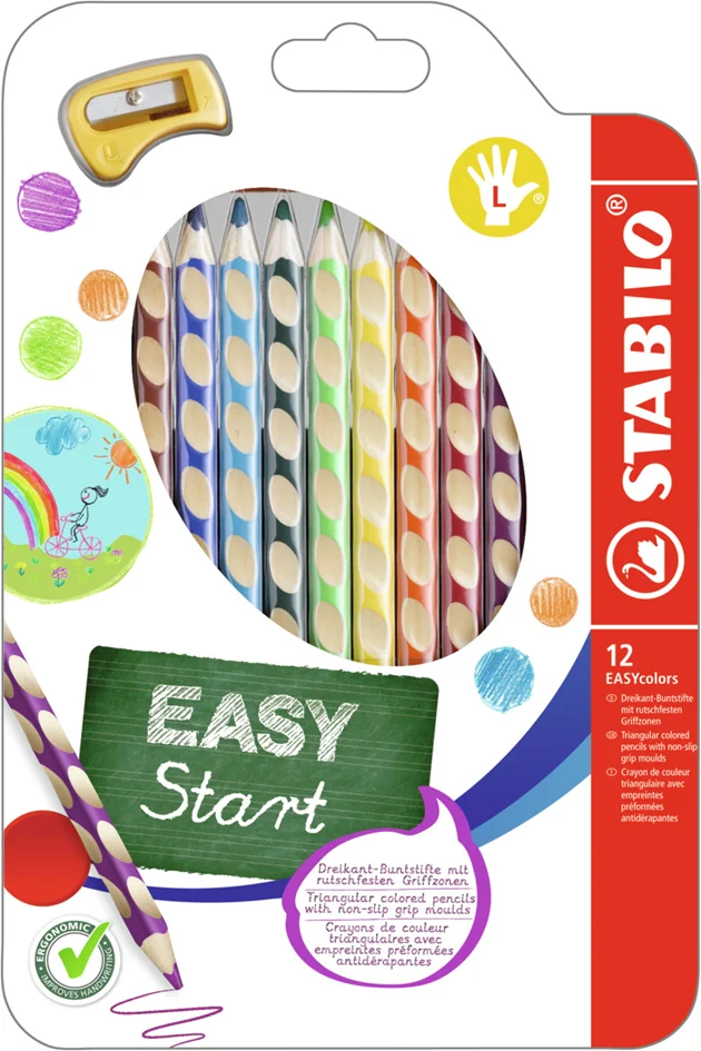 STABILO Crayon de couleur EASYcolors R, étui de 12 - OEM 332/12-1