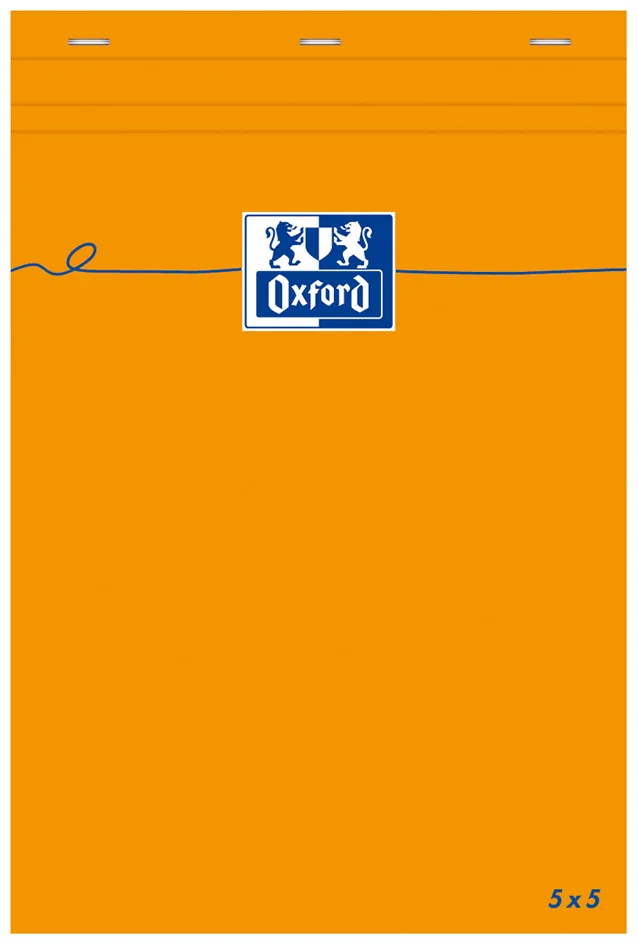 Oxford Bloc-notes, 85 x 120 mm, quadrillé,80 feuilles,orange - OEM 100106277