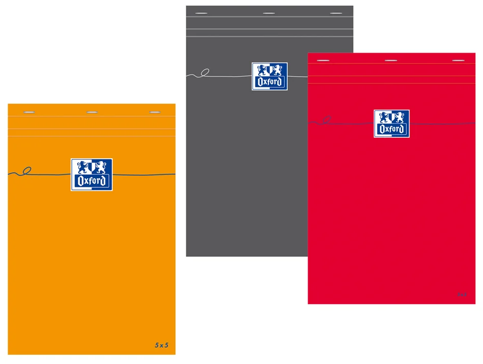 Oxford Bloc-notes, A6, quadrillé, 80 feuilles, orange - OEM 100106278
