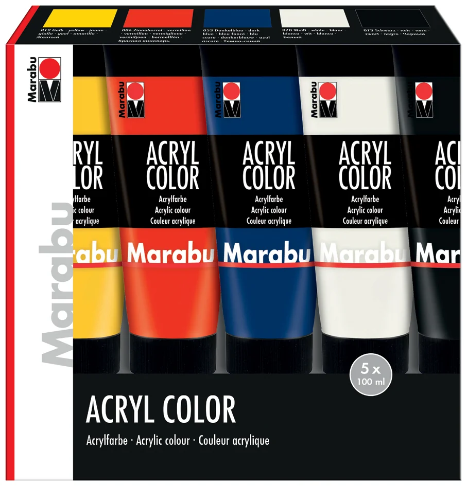 Marabu Peinture acrylique 'AcrylColor', kit de démarrage - OEM 1201000000087