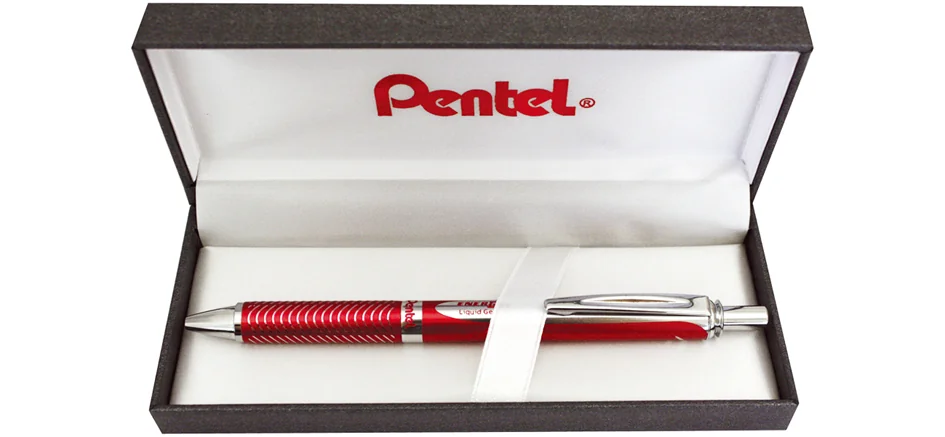Pentel roller à encre gel EnerGel Sterling BL407, rouge - OEM BL407B-BOX