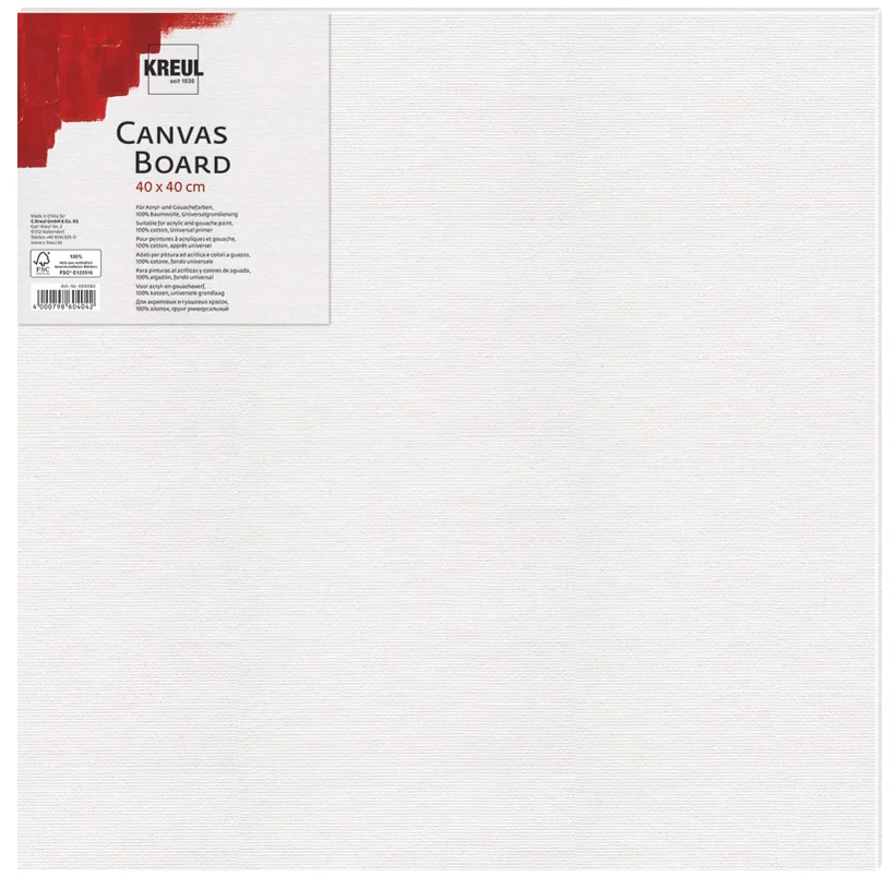 KREUL Carton à peindre CANVAS BOARD, 240 x 300 mm - OEM 602430