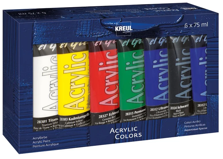KREUL Peinture acrylique el Greco, 75 ml, Kit de 6 - OEM 28260