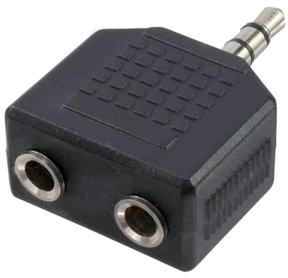LogiLink Adaptateur audio, jack mâle 3,5mm - 2x jack femelle - OEM CA1002