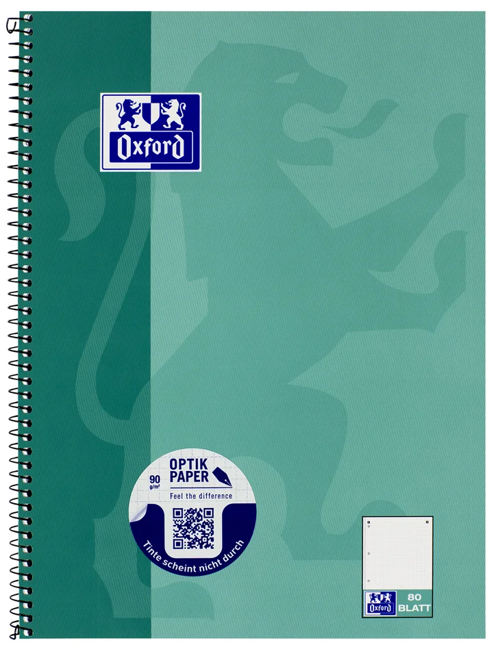 Oxford Cahier spiralé, A5+, pointillé, 160 pages - OEM 400132392