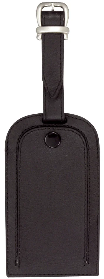 JSA Porte-étiquette de bagage, en cuir, noir - OEM 43117