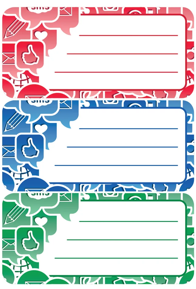 HERMA Etiquettes pour livres 'Social Icons', 76 x 35 mm - OEM 5561