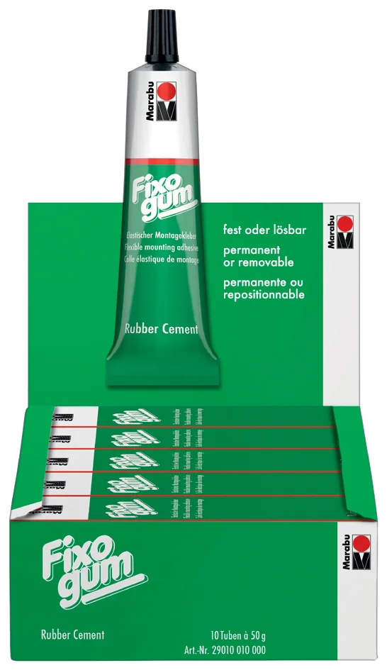 Marabu Colle de montage 'Fixogum Rubber Cement', présentoir - lot de 10 - OEM 29010010000