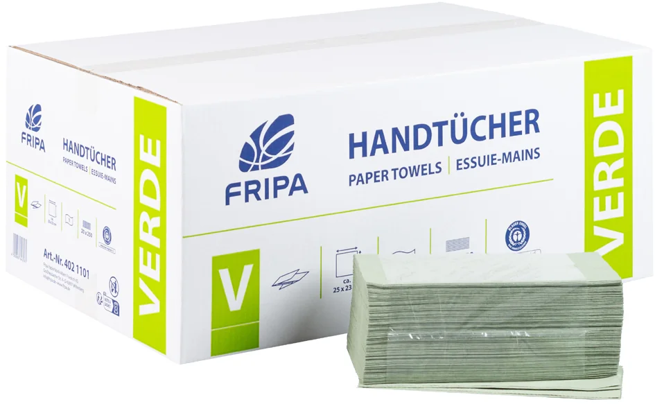 Fripa Essuie-mains VERDE, 250 x 330 mm, pli-C, vert - OEM 4121104