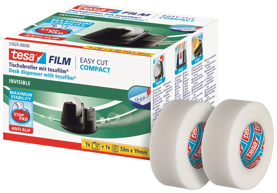 tesa Dévidoir de bureau Easy Cut Compact, pack économique - OEM 53832-00000-01