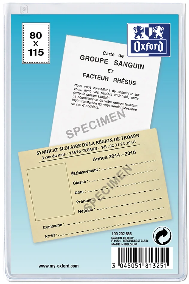 Oxford Etui de protection simple, PVC, 0,15 mm, format: A6 - OEM 100210786