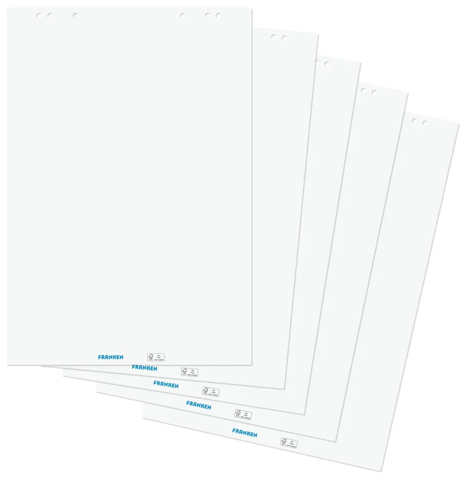 FRANKEN Papier pour chevalet, 20 feuilles, uni, 680 x 980 mm - lot de 5 - OEM F2120
