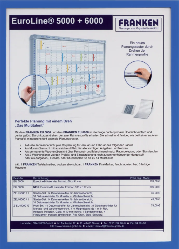 FRANKEN Pochette magnétique FRAME IT X-tra!Line, format A5 - OEM ITSA5M 03