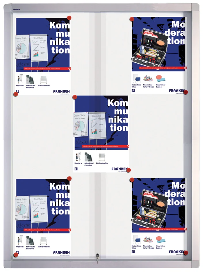 FRANKEN Vitrine d'affichage PRO pour 27x A4, dos en métal - OEM SK6127