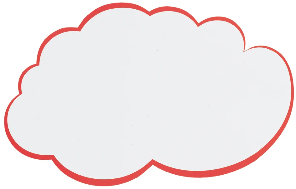 FRANKEN Carte nuage pour présentation, 620 x 370 mm, blanc - OEM UMZ WG