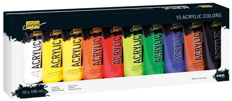 KREUL Peinture acrylique SOLO Goya Acrylic, 100 ml,kit de 10 - OEM 84170