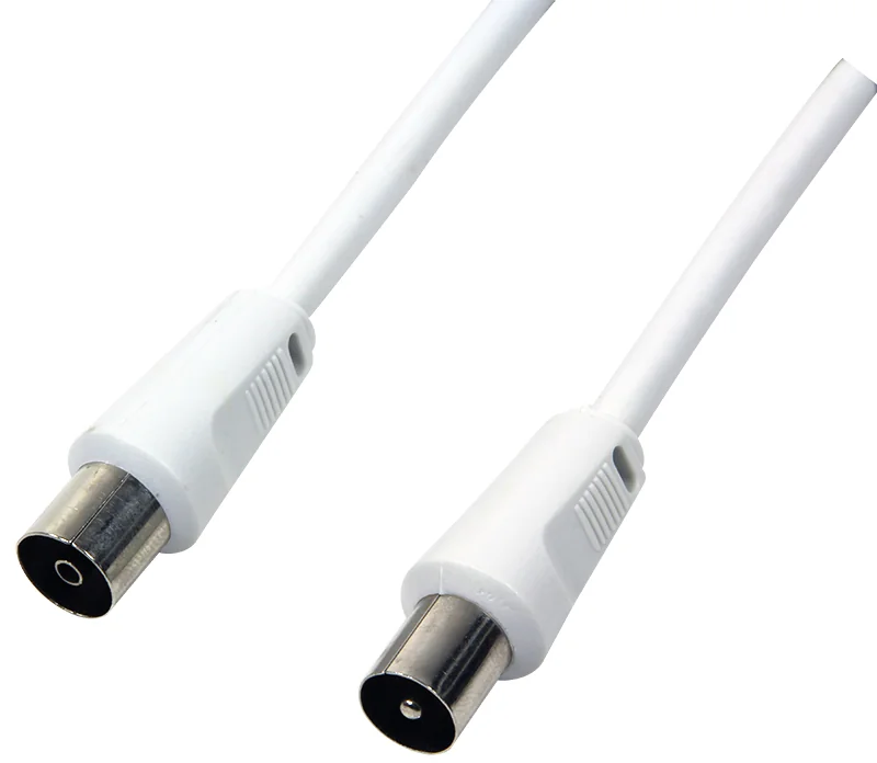 LogiLink Câble d'antenne, mâle - femelle, blanc, 2,5 m - OEM CA1061