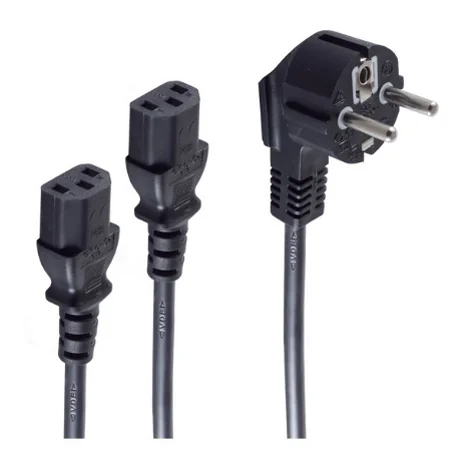 shiverpeaks BASIC-S Câble d'alimentation Y, noir, 1,8 m - OEM BS60018