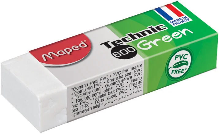 Maped Gomme en plastique Technic 600 Green, blanc - OEM 115920