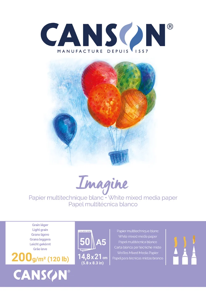 CANSON Bloc à dessin Imagine, format A1, 200 g/m2 - OEM C200005969