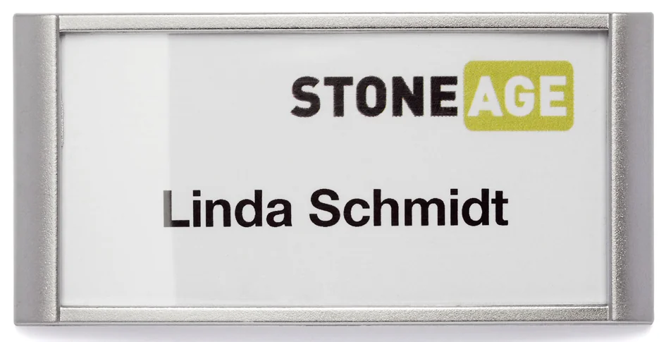 DURABLE Badge CLASSIC, à aimant, 74 x 34 mm, argent - OEM 8542-23