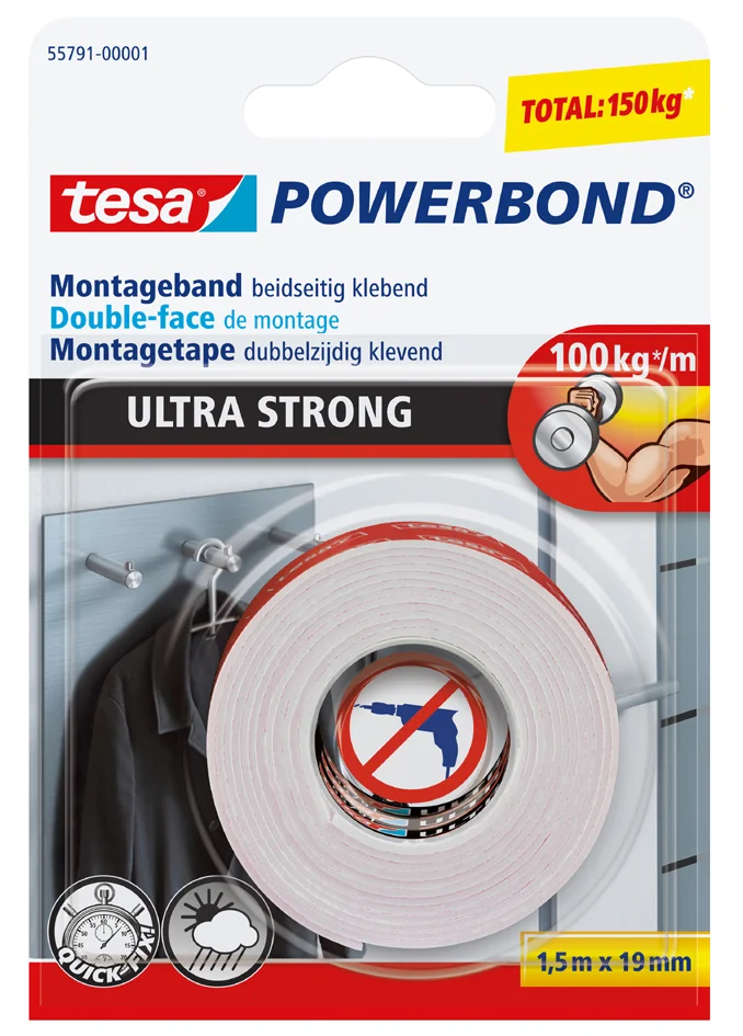 tesa Adhésif double face de montage Powerbond Ultra Strong - OEM 55791-00001-00