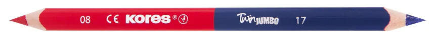 Kores Crayon de couleur TWIN Jumbo, bleu/rouge, triangulaire - OEM BB94851