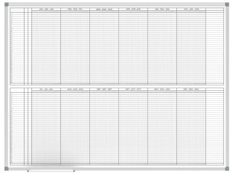 MAUL Tableau de planning annuel, (L)1.200 x (P)900 mm - OEM 64666-84