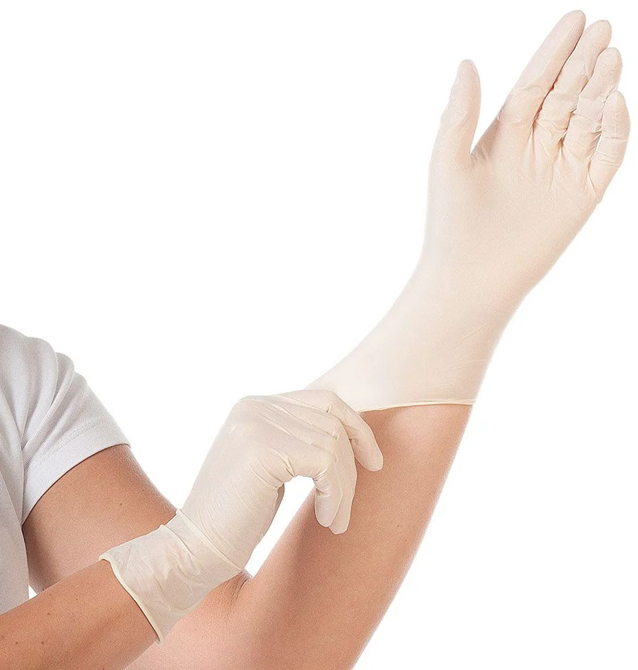 HYGOSTAR Gants en latex 'GRIP', M, blanc - OEM 2675