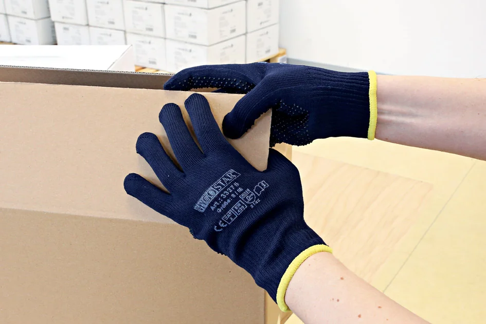 HYGOSTAR Gant antidérapant 'PEARL', XL, bleu - lot de 12 - OEM 33273