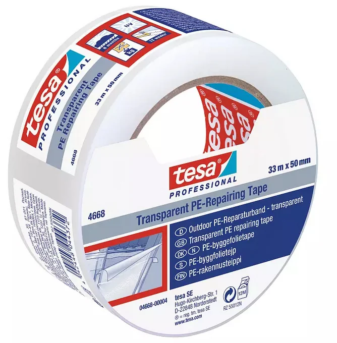 tesa Ruban adhésif pour films 4668 MDPE,50 mm x 33 m,transp. - OEM 04668-00004-01