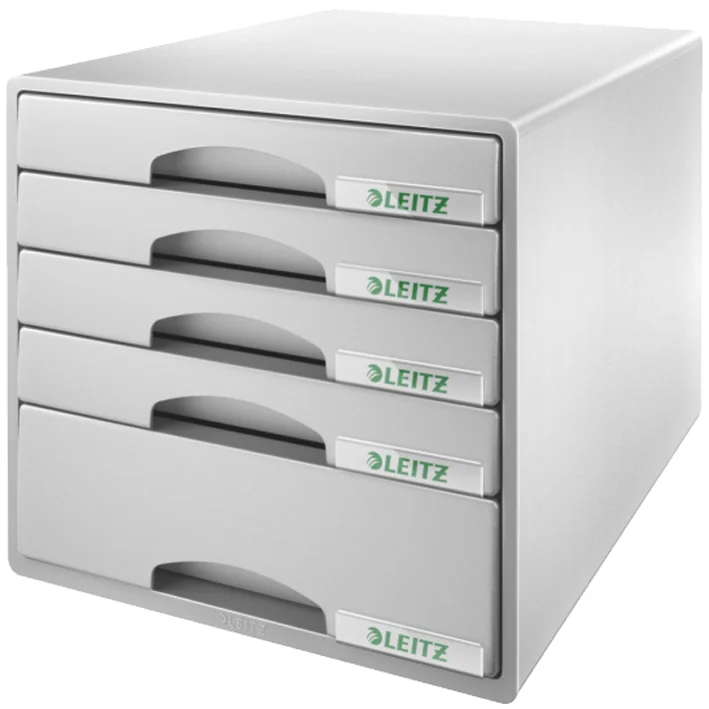 LEITZ Module de classement Plus, 5 tiroirs, gris - OEM 5211-00-85