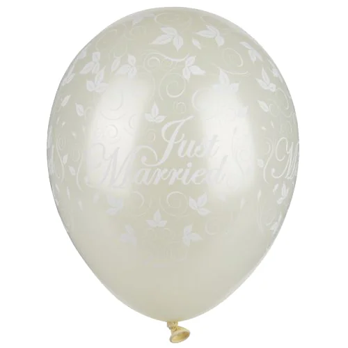 PAPSTAR Ballon de baudruche 'Just Married', ivoire métallisé - OEM 81947