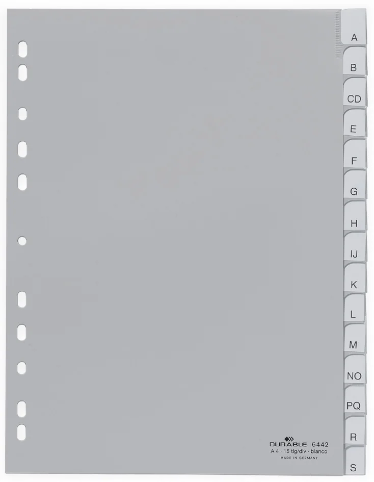 DURABLE Intercalaires en plastique, A4, en polypropylène - OEM 6443-10
