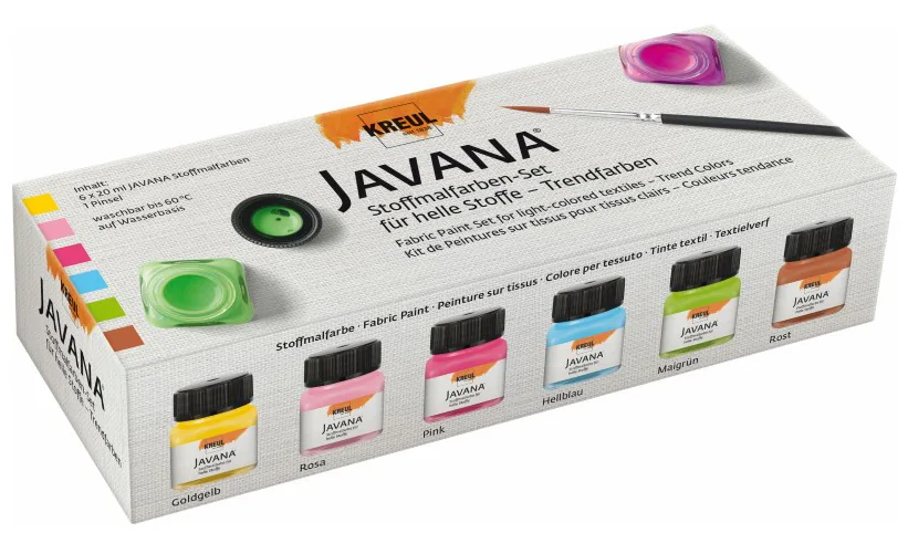 KREUL Peinture pour textiles JAVANA, kit couleur tendance - OEM 90599