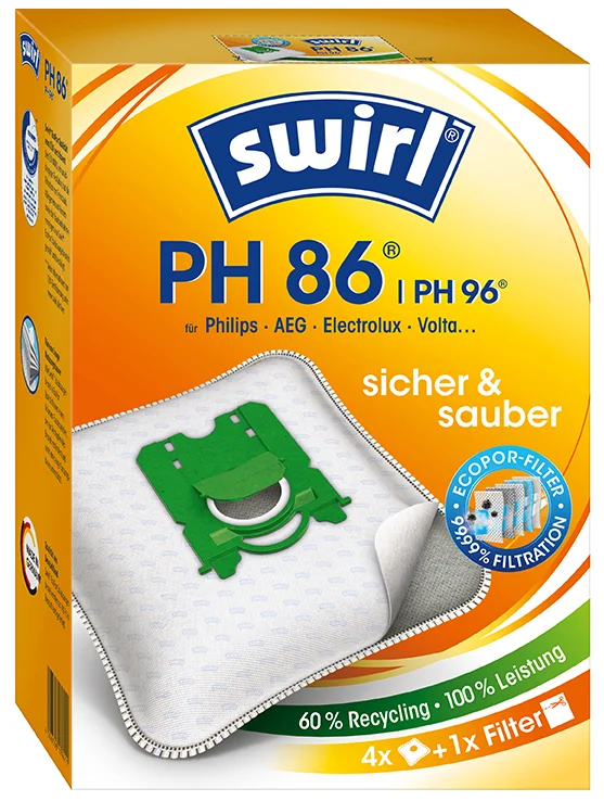 swirl Sac d'aspirateur PH 86/PH 96, avec filtre MicroporPlus - OEM 4006508179411