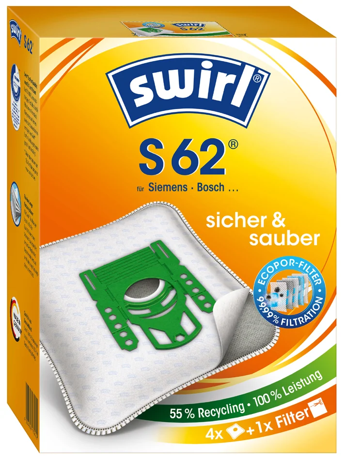 swirl Sac d'aspirateur S 62, avec filtre MicroporPlus - OEM 4006508179442