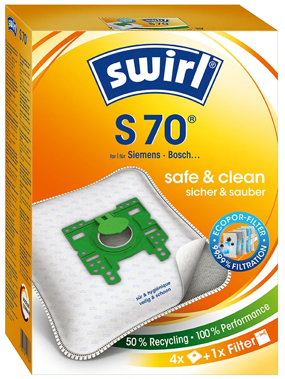 swirl Sac d'aspirateur S 70, avec filtre MicroporPlus - OEM 4006508191383