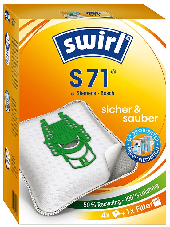 swirl Sac d'aspirateur S 71, avec filtre MicroporPlus - OEM 4006508179466