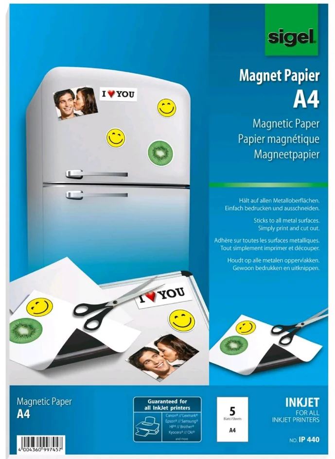 sigel Papier magnétique pour jet d'encre, revêtement spécial - OEM IP440