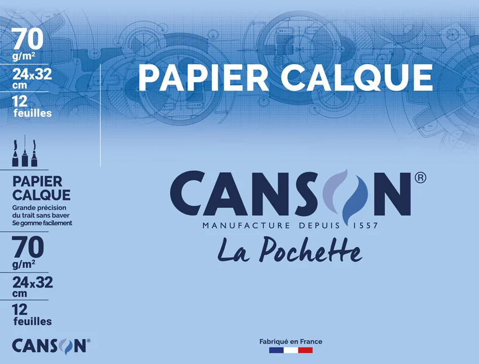 CANSON Papier calque satin, A3, 90 g/m2 - OEM C200017153