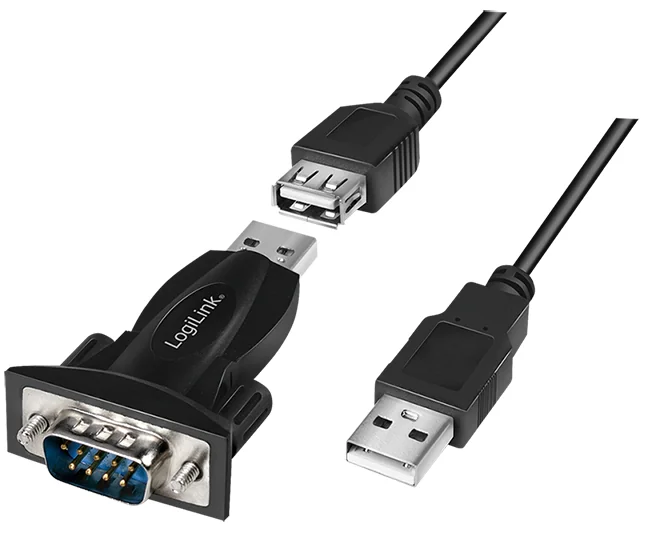 LogiLink Adaptateur USB 2.0 - RS232, noir - OEM AU0034