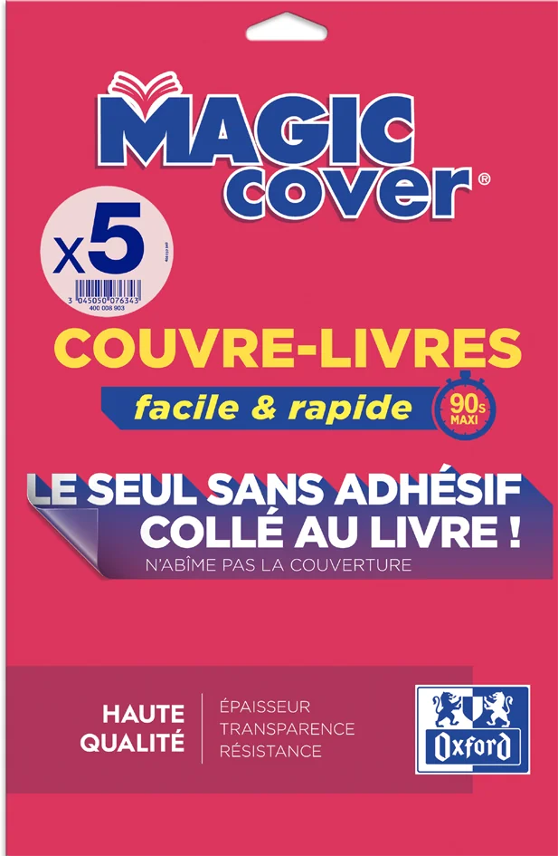 Oxford Couvre-livres 'Magic Cover', contenu: 5 feuilles - OEM 400008903
