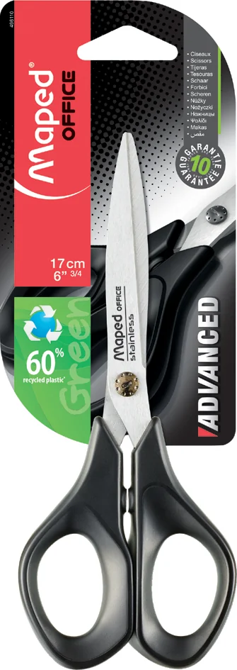 Maped Ciseaux Advanced Green, longueur: 180 mm, asymétrique - OEM 498110